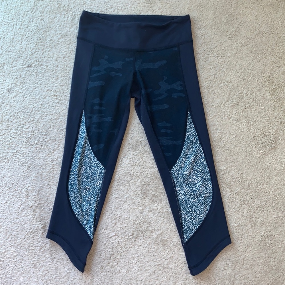 Lululemon Sashiko Wunder Under Inkwell Camo Crop Leggings 4 EXC